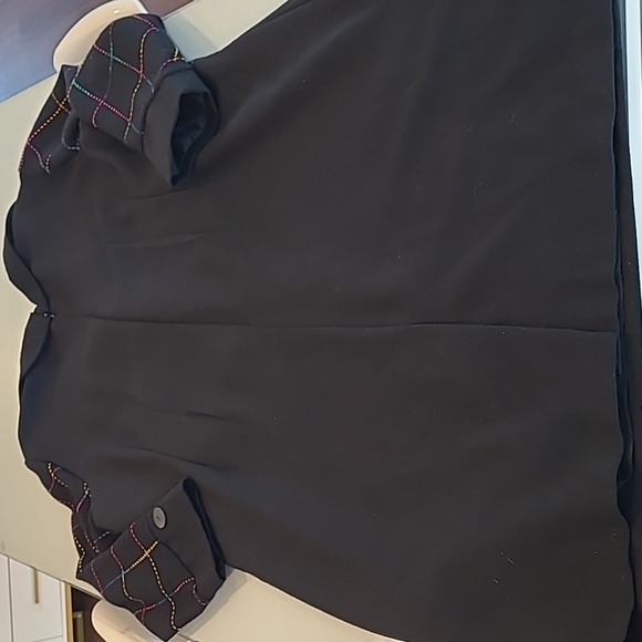 VTG SELINA Woolmarked Dress with Built in Multi-colored Patterned Blazer - Picture 13 of 17